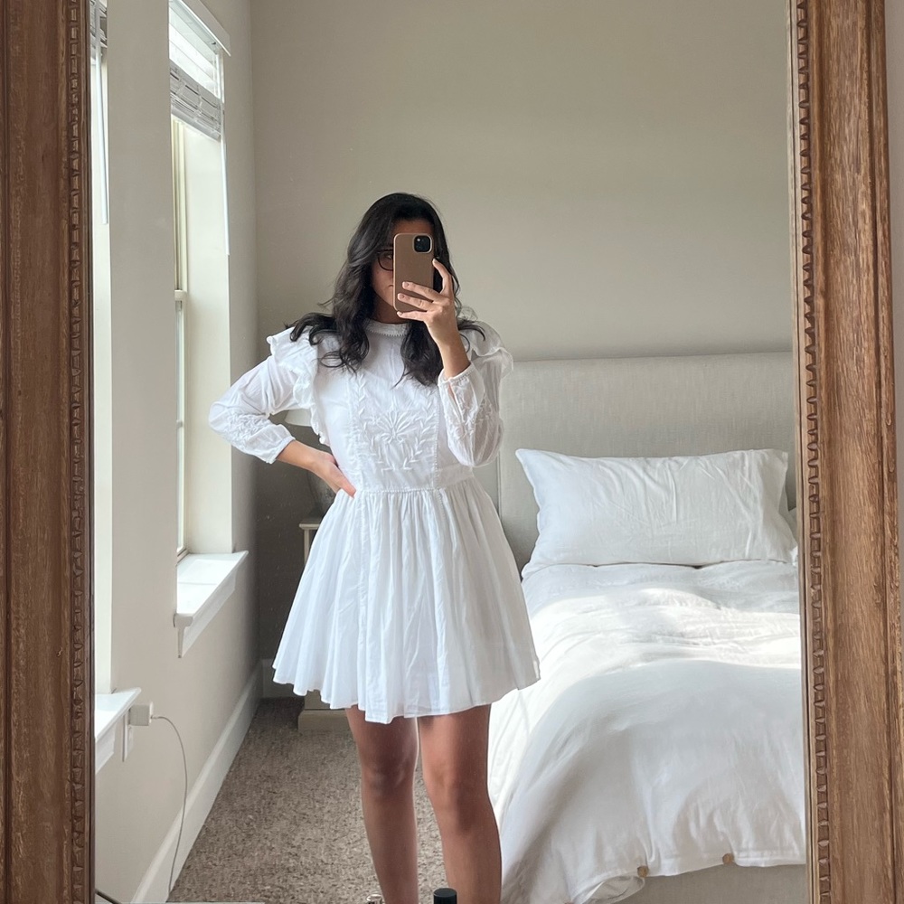 Banana Republic Embroidered Mini Dress